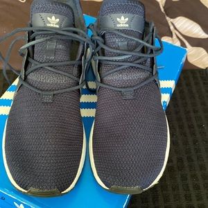 Blue and white kids size 3 adidas